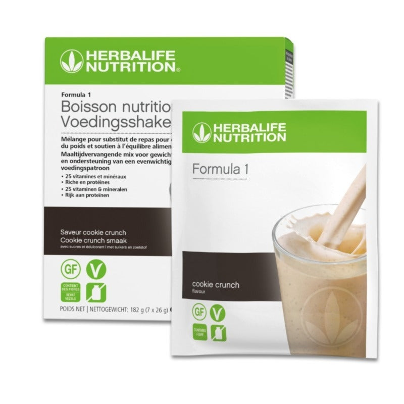 Formula 1 Voedingsshake Cookie Crunch 7 zakjes per doosje 26 gr per portie